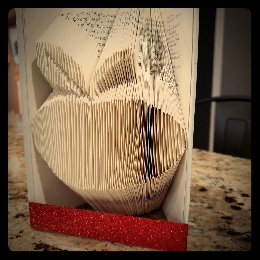 Folded Apple Book Art